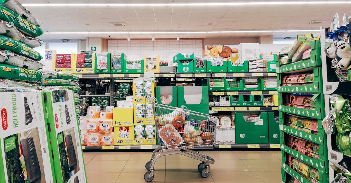 Boodschappenkar in de supermarkt vol producten uit de AH Bonus
