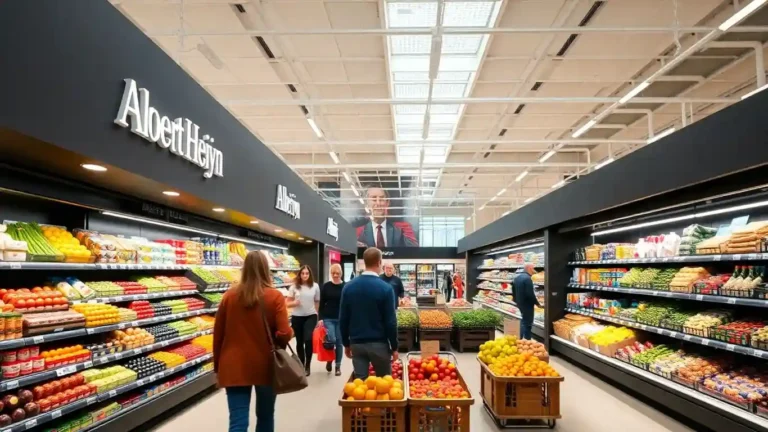 Nieuwe Albert Heijn winkel met veel producten.